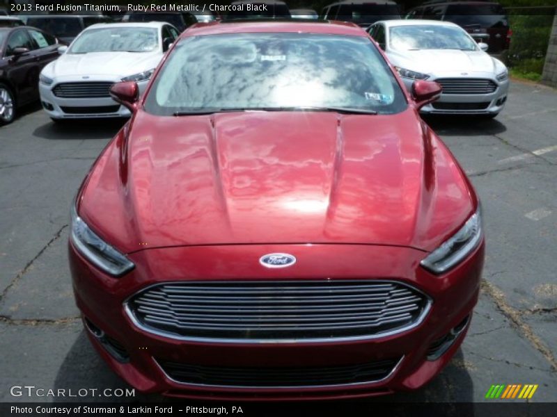 Ruby Red Metallic / Charcoal Black 2013 Ford Fusion Titanium