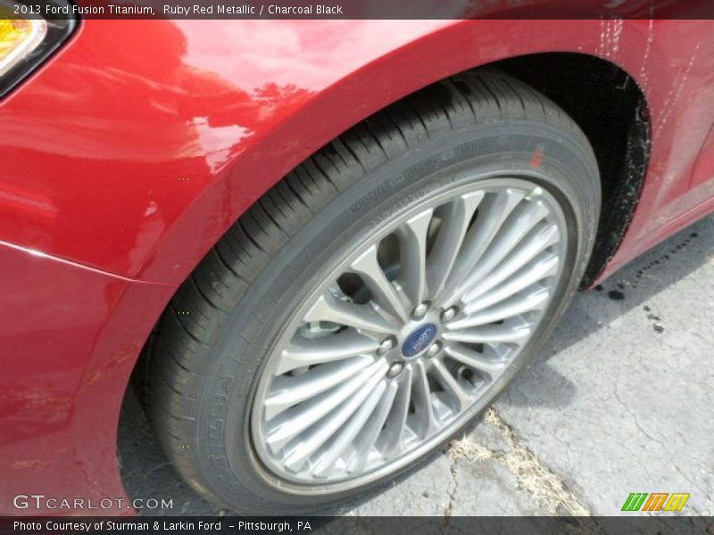 Ruby Red Metallic / Charcoal Black 2013 Ford Fusion Titanium