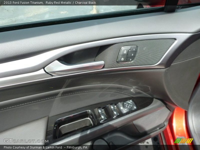 Ruby Red Metallic / Charcoal Black 2013 Ford Fusion Titanium