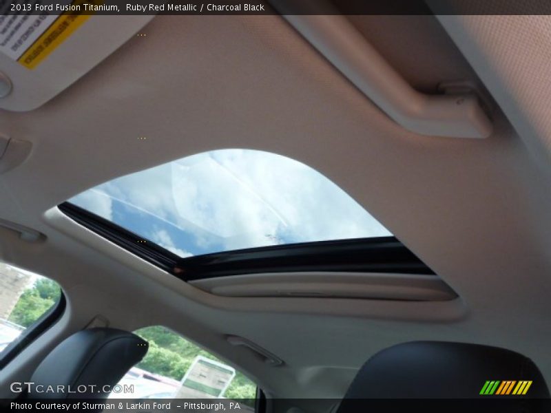 Ruby Red Metallic / Charcoal Black 2013 Ford Fusion Titanium