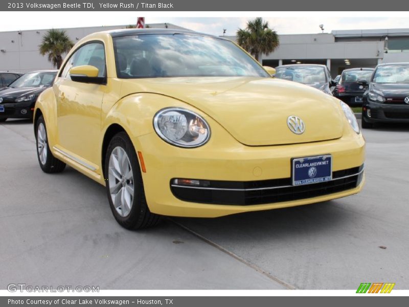Yellow Rush / Titan Black 2013 Volkswagen Beetle TDI