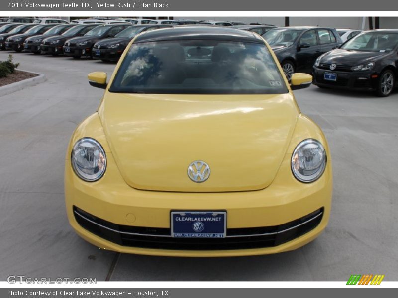 Yellow Rush / Titan Black 2013 Volkswagen Beetle TDI