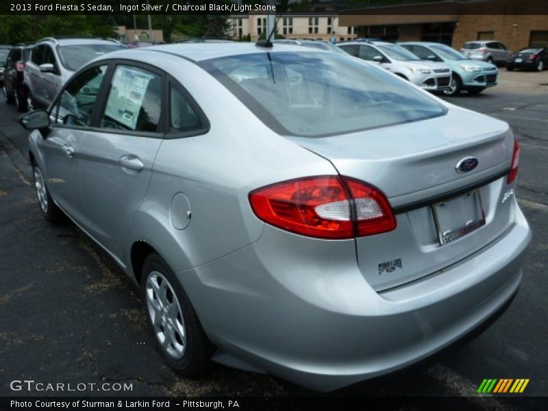 Ingot Silver / Charcoal Black/Light Stone 2013 Ford Fiesta S Sedan
