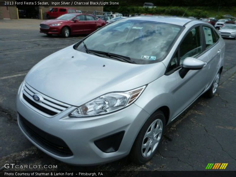 Ingot Silver / Charcoal Black/Light Stone 2013 Ford Fiesta S Sedan