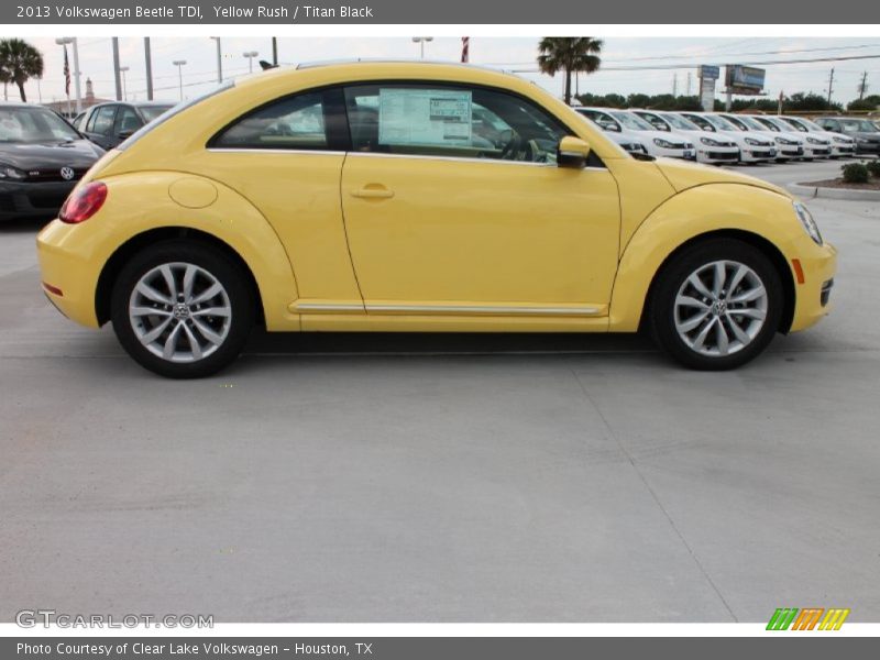 Yellow Rush / Titan Black 2013 Volkswagen Beetle TDI