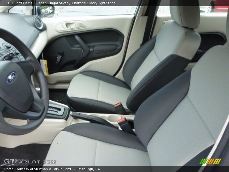 Ingot Silver / Charcoal Black/Light Stone 2013 Ford Fiesta S Sedan