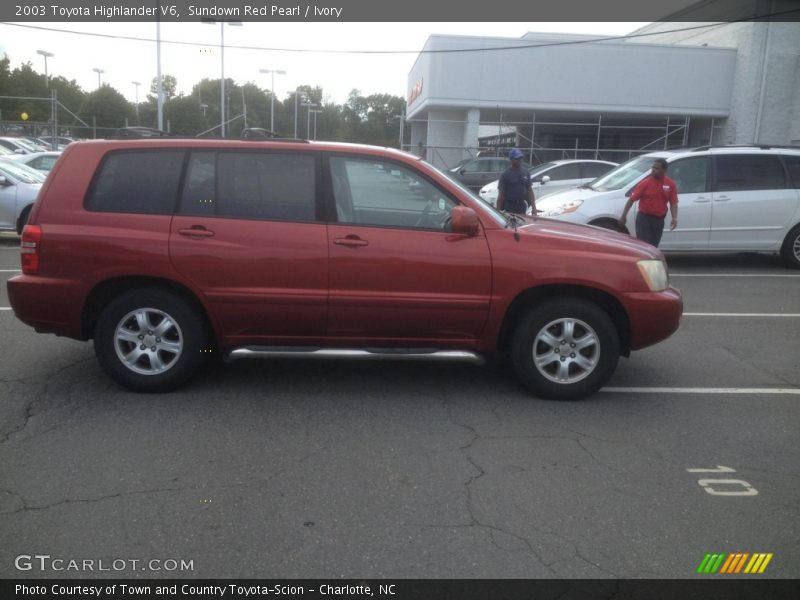 Sundown Red Pearl / Ivory 2003 Toyota Highlander V6