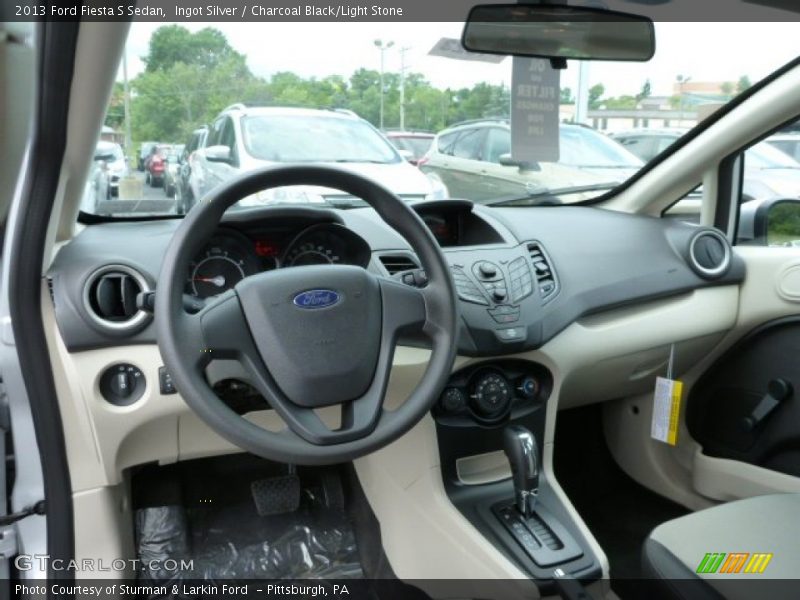 Ingot Silver / Charcoal Black/Light Stone 2013 Ford Fiesta S Sedan