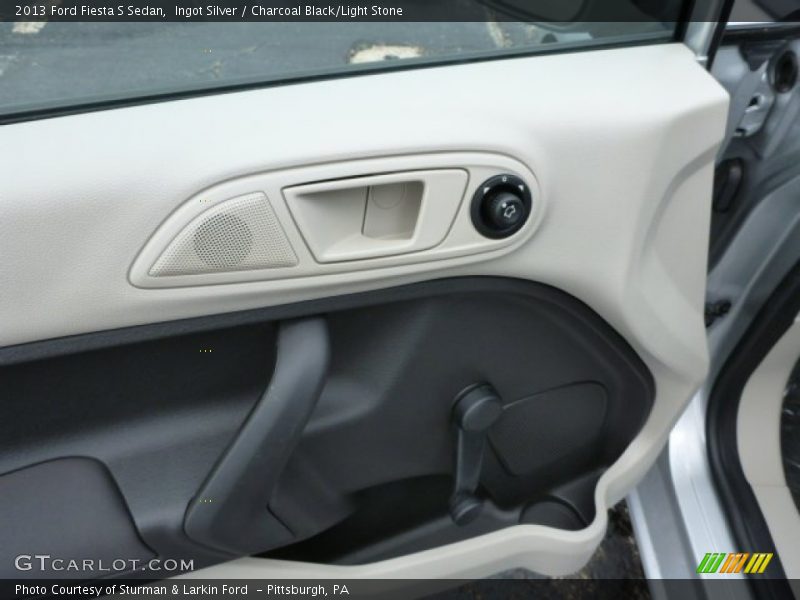 Ingot Silver / Charcoal Black/Light Stone 2013 Ford Fiesta S Sedan