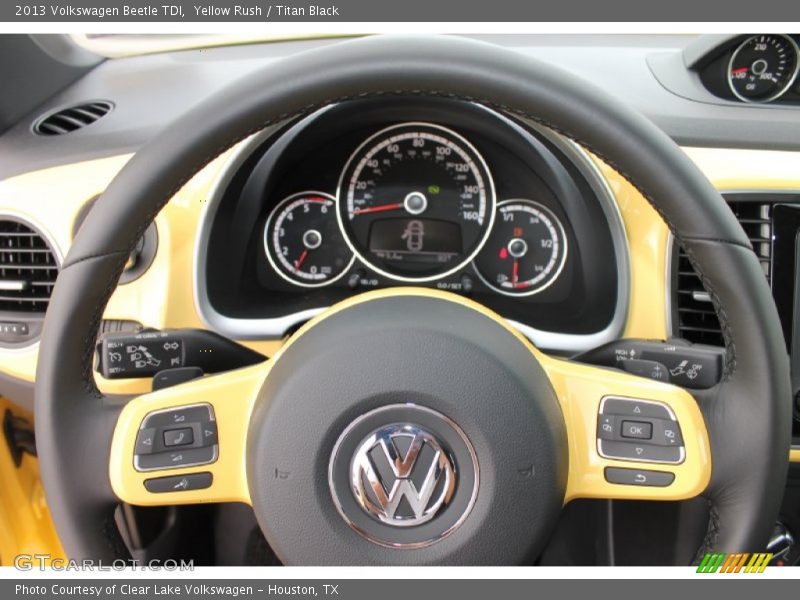 Yellow Rush / Titan Black 2013 Volkswagen Beetle TDI