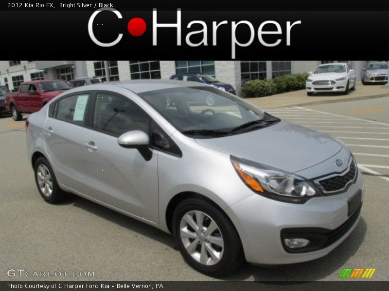 Bright Silver / Black 2012 Kia Rio EX
