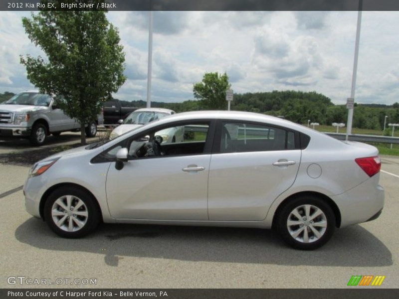 Bright Silver / Black 2012 Kia Rio EX