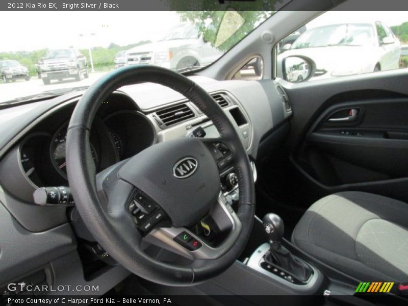 Bright Silver / Black 2012 Kia Rio EX