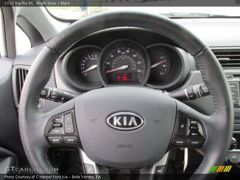 Bright Silver / Black 2012 Kia Rio EX