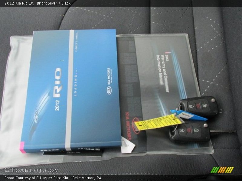 Bright Silver / Black 2012 Kia Rio EX