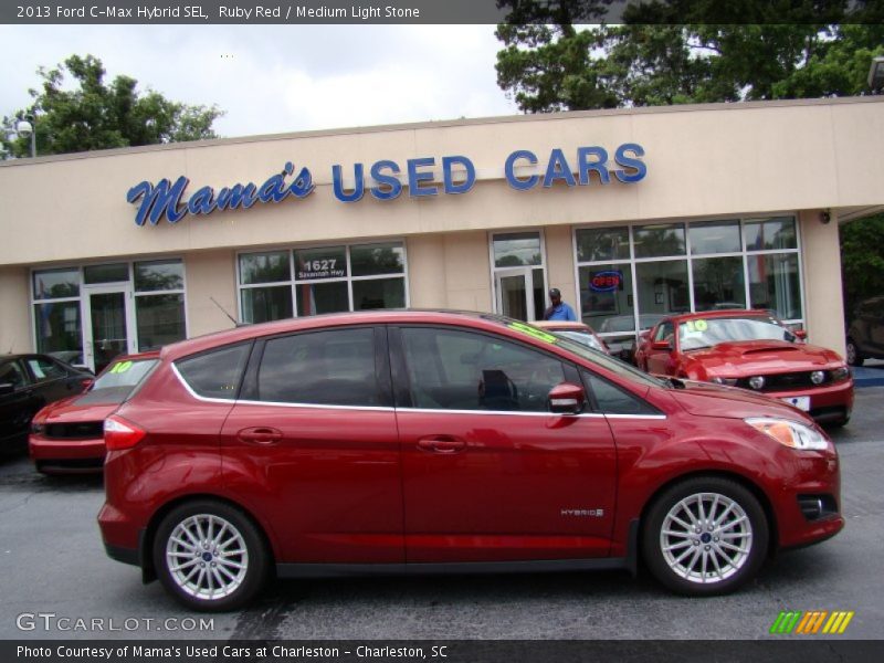 Ruby Red / Medium Light Stone 2013 Ford C-Max Hybrid SEL