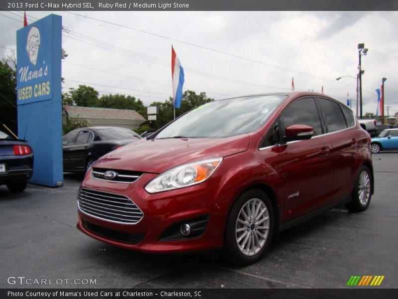 Ruby Red / Medium Light Stone 2013 Ford C-Max Hybrid SEL