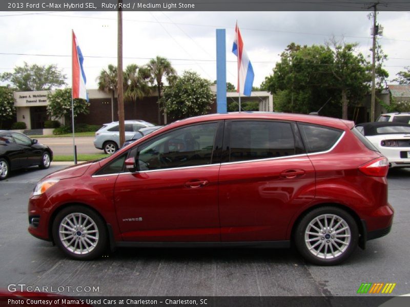 Ruby Red / Medium Light Stone 2013 Ford C-Max Hybrid SEL