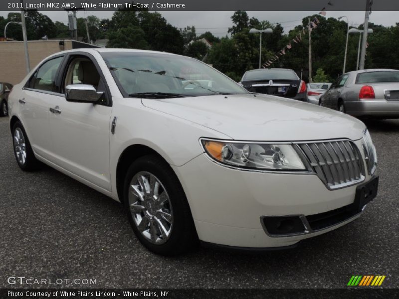 White Platinum Tri-Coat / Cashmere 2011 Lincoln MKZ AWD
