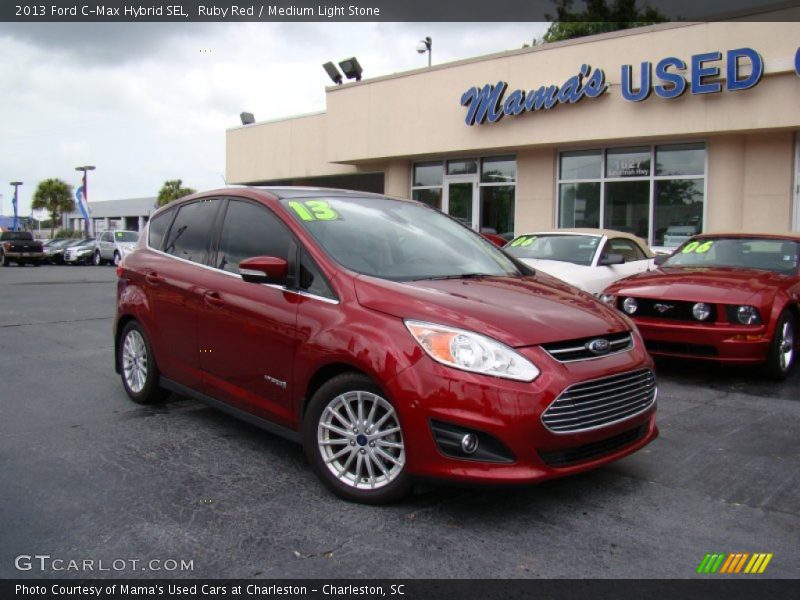 Ruby Red / Medium Light Stone 2013 Ford C-Max Hybrid SEL
