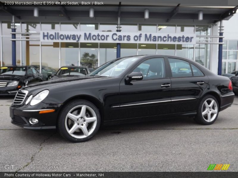 Black / Black 2009 Mercedes-Benz E 350 4Matic Sedan