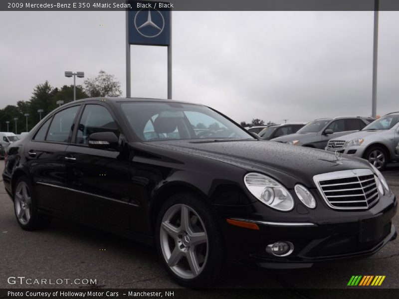 Black / Black 2009 Mercedes-Benz E 350 4Matic Sedan