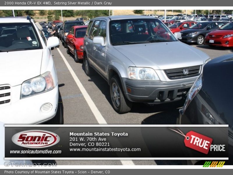 Sebring Silver Metallic / Dark Gray 2000 Honda CR-V EX 4WD
