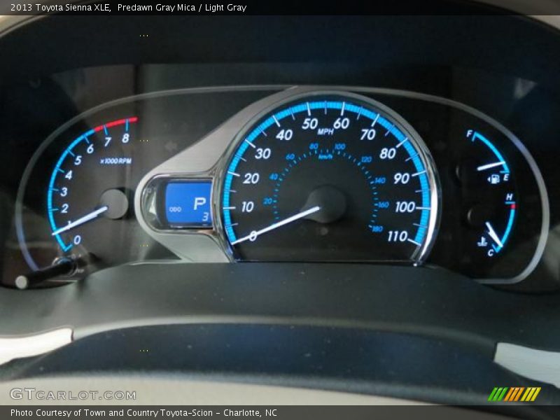 Predawn Gray Mica / Light Gray 2013 Toyota Sienna XLE