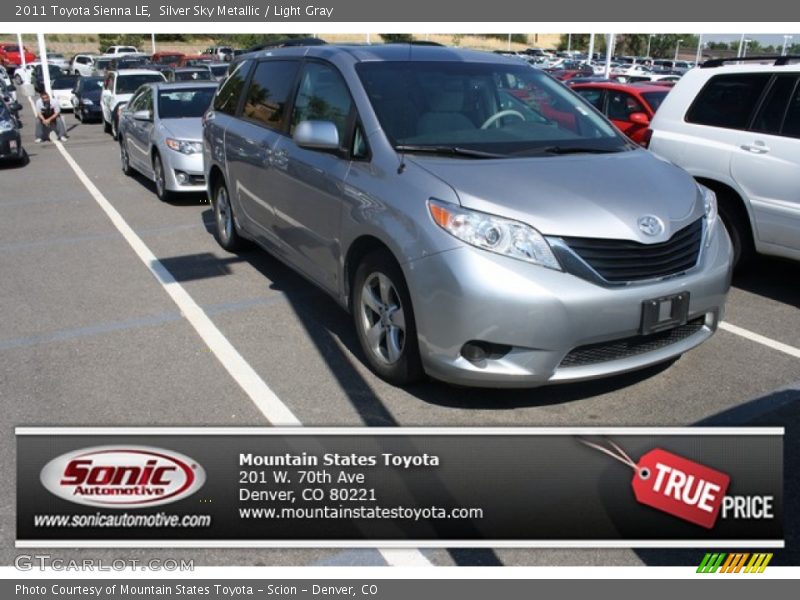 Silver Sky Metallic / Light Gray 2011 Toyota Sienna LE