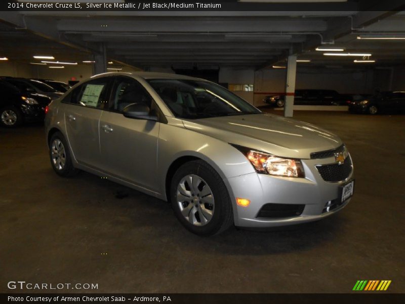 Silver Ice Metallic / Jet Black/Medium Titanium 2014 Chevrolet Cruze LS