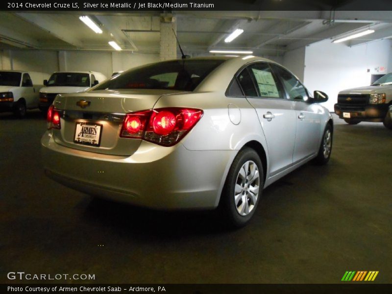 Silver Ice Metallic / Jet Black/Medium Titanium 2014 Chevrolet Cruze LS