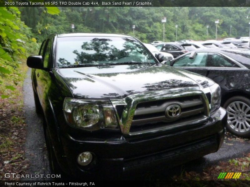 Black Sand Pearl / Graphite 2010 Toyota Tacoma V6 SR5 TRD Double Cab 4x4