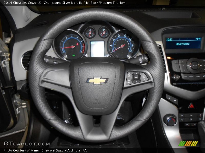 Champagne Silver Metallic / Jet Black/Medium Titanium 2014 Chevrolet Cruze LS