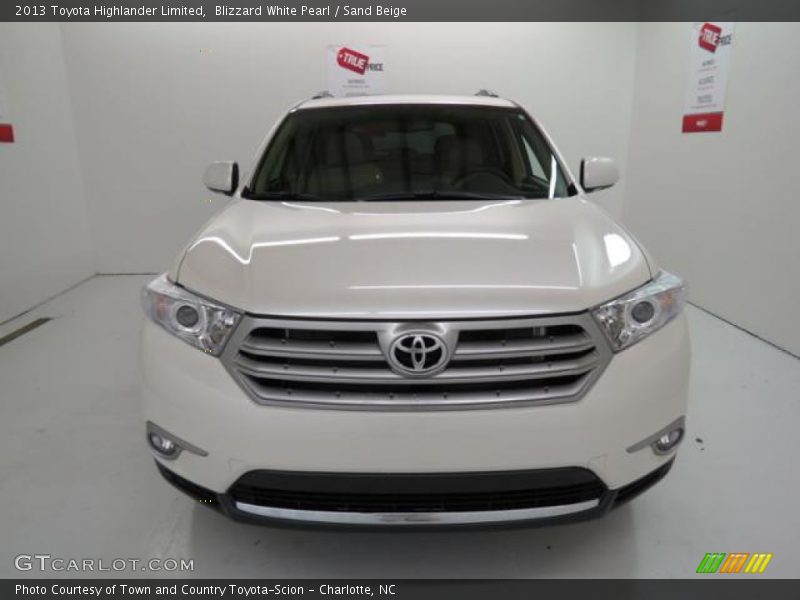 Blizzard White Pearl / Sand Beige 2013 Toyota Highlander Limited