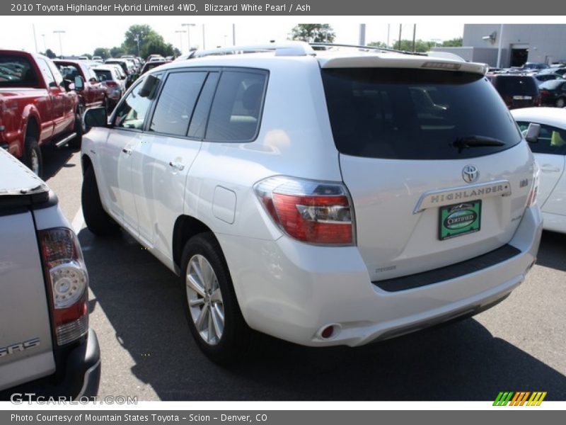 Blizzard White Pearl / Ash 2010 Toyota Highlander Hybrid Limited 4WD