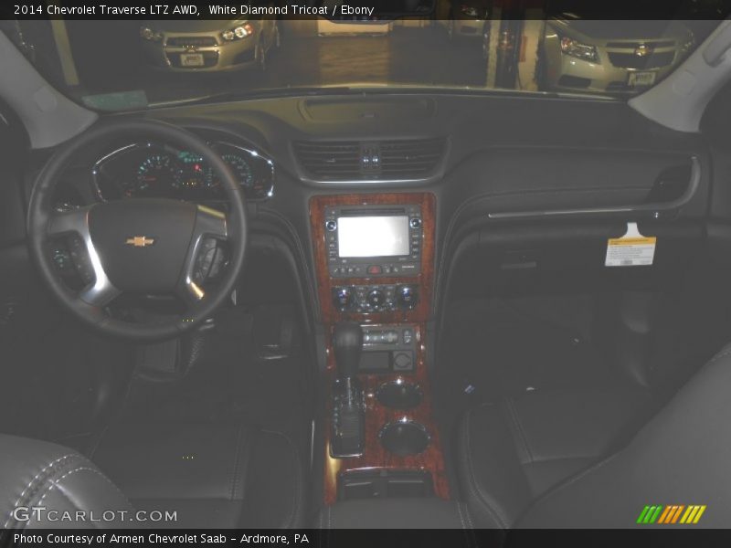 White Diamond Tricoat / Ebony 2014 Chevrolet Traverse LTZ AWD