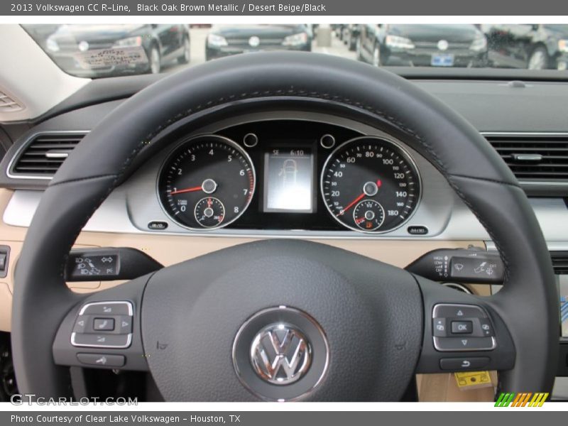 Black Oak Brown Metallic / Desert Beige/Black 2013 Volkswagen CC R-Line