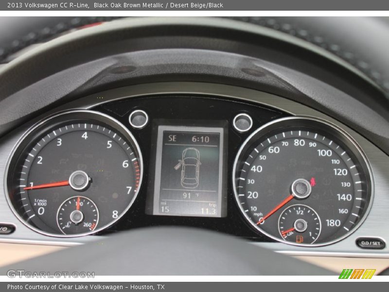 Black Oak Brown Metallic / Desert Beige/Black 2013 Volkswagen CC R-Line
