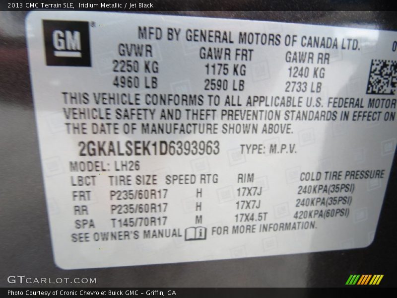 Iridium Metallic / Jet Black 2013 GMC Terrain SLE