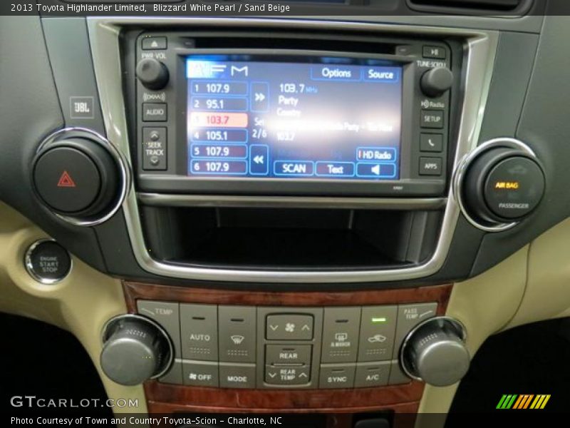 Blizzard White Pearl / Sand Beige 2013 Toyota Highlander Limited
