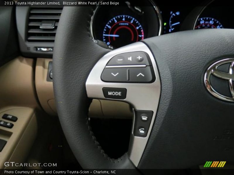 Blizzard White Pearl / Sand Beige 2013 Toyota Highlander Limited