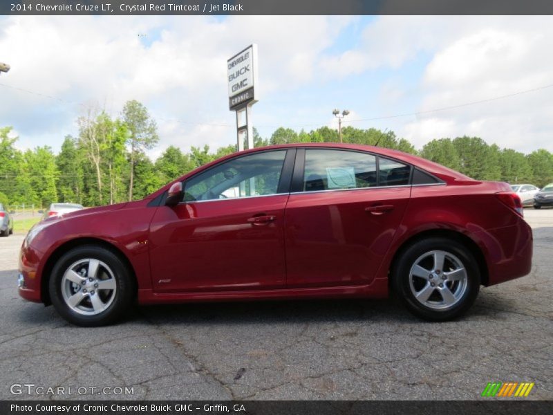 Crystal Red Tintcoat / Jet Black 2014 Chevrolet Cruze LT