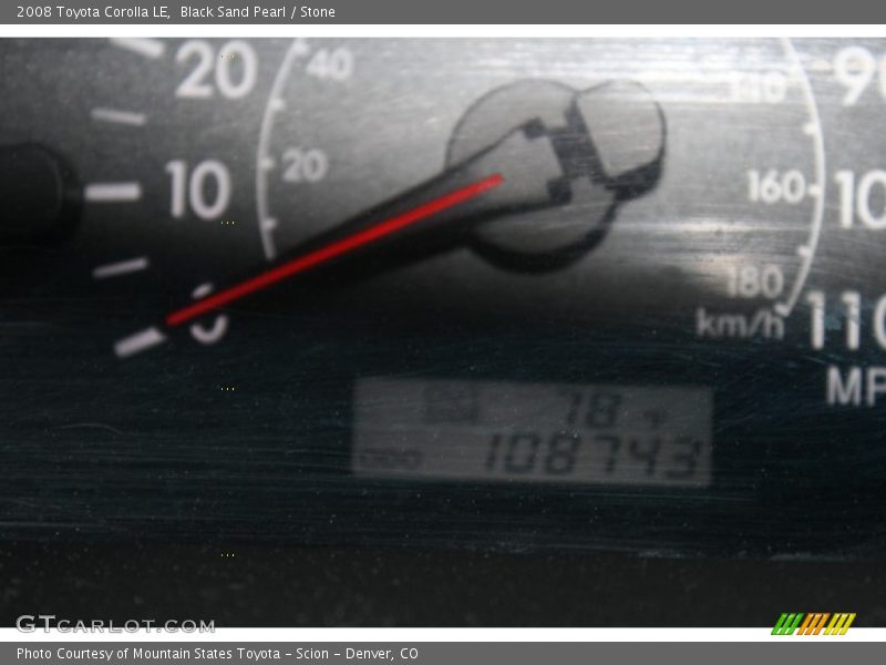 Black Sand Pearl / Stone 2008 Toyota Corolla LE