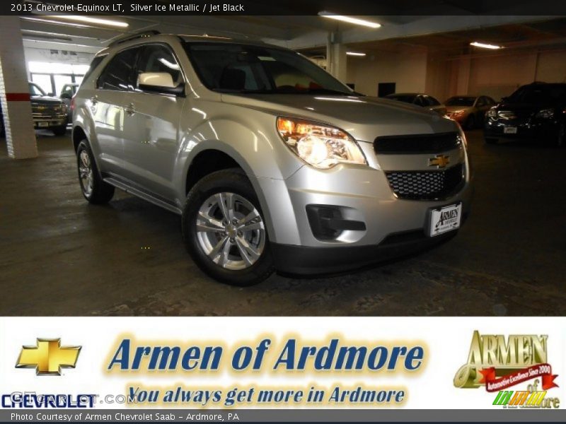 Silver Ice Metallic / Jet Black 2013 Chevrolet Equinox LT