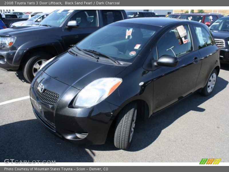 Black Sand Pearl / Dark Charcoal 2008 Toyota Yaris 3 Door Liftback