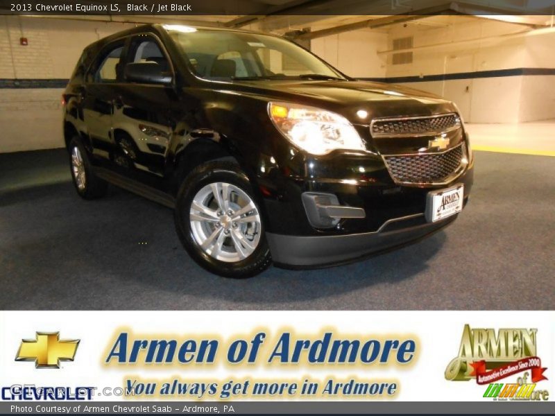 Black / Jet Black 2013 Chevrolet Equinox LS