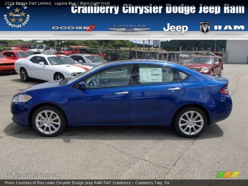 Laguna Blue / Black/Light Frost 2013 Dodge Dart Limited