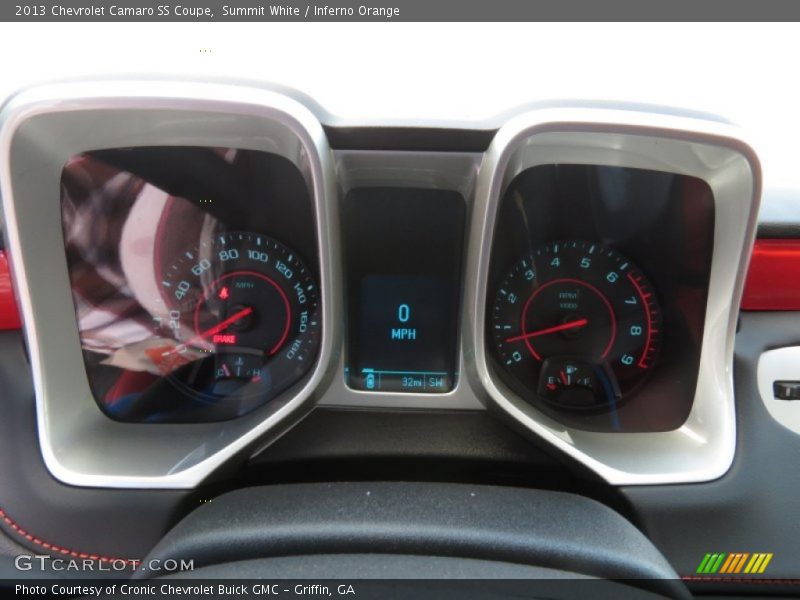 Summit White / Inferno Orange 2013 Chevrolet Camaro SS Coupe