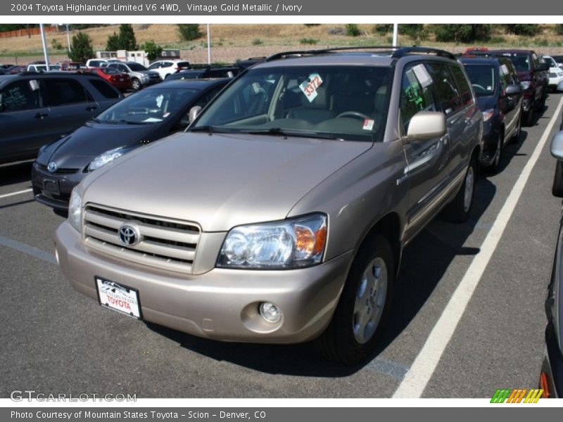 Vintage Gold Metallic / Ivory 2004 Toyota Highlander Limited V6 4WD
