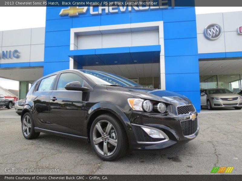 Black Granite Metallic / RS Jet Black Leather/Microfiber 2013 Chevrolet Sonic RS Hatch